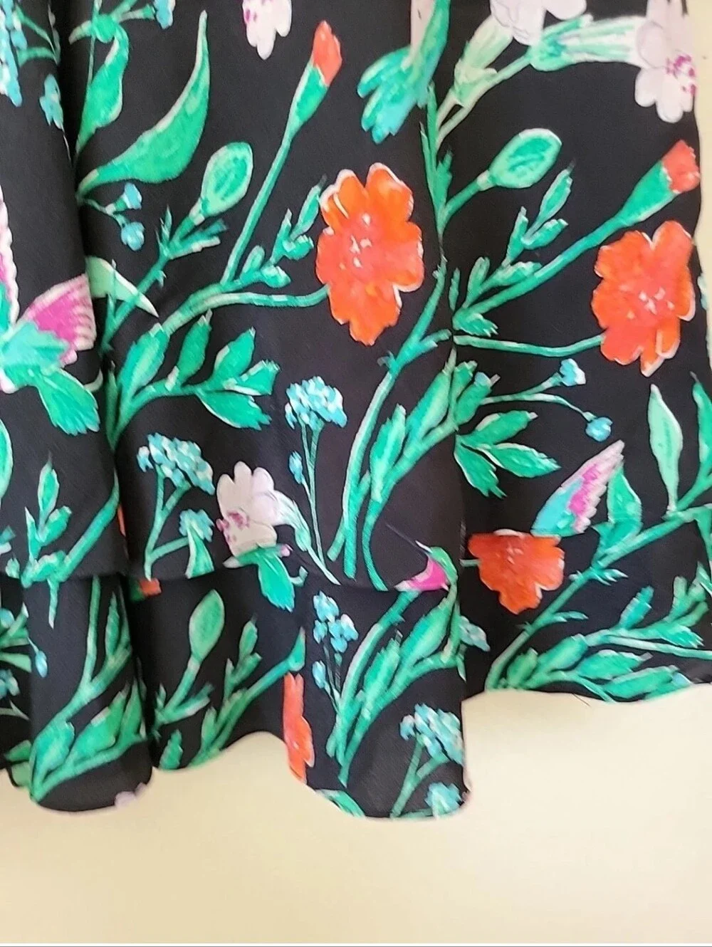 kate spade Skirt The Rules Floral Hummingbird Skirt Sz 4